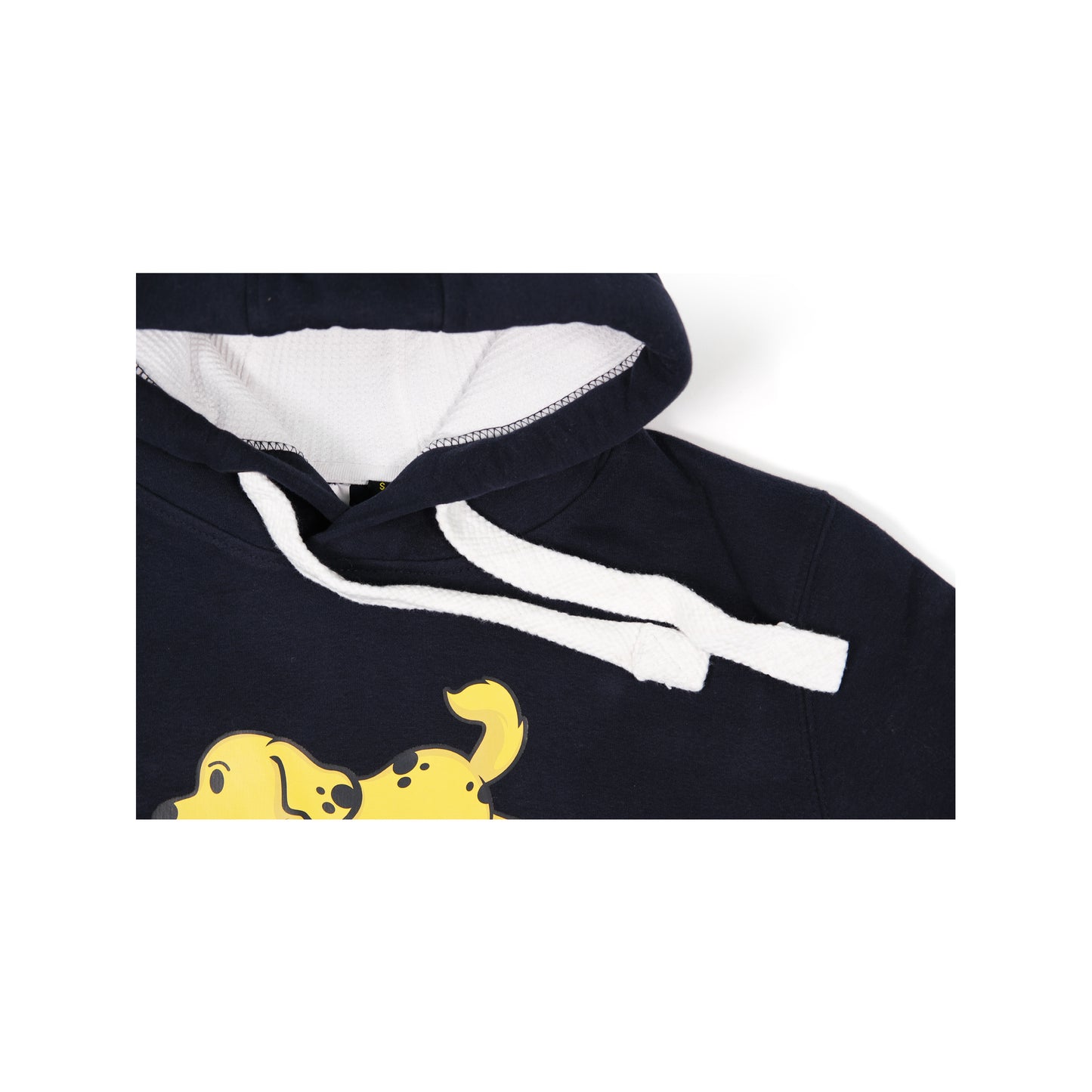 Unisex 'Lazy Dog' Hoodie - Yellow Coloured Dog Print Design