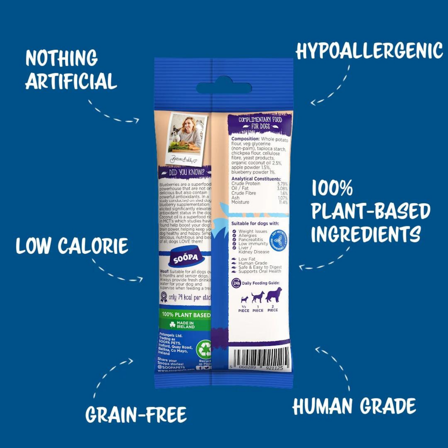Apple & Blueberry Dental Sticks - Dog Treats