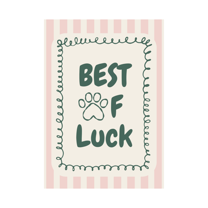 Good Luck Dog Cards Pack of 4 Adorable Dog Illustrations