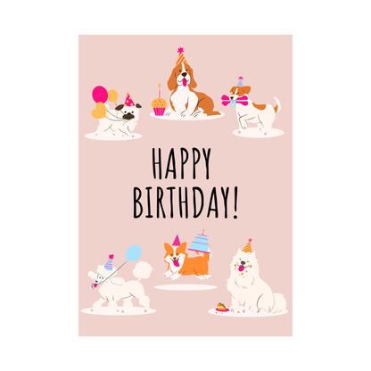 Birthday Cards Pack of 4 Designs for Dog Lovers