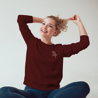 Unisex Dog Lover Crewneck Sweater – Embroidered Dog Duo Design