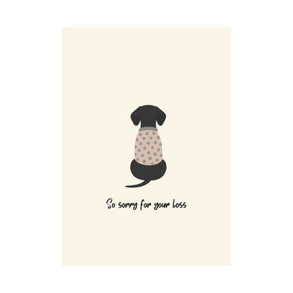 Dog Sympathy Cards Pack of 4 Pet Loss Illustration Set
