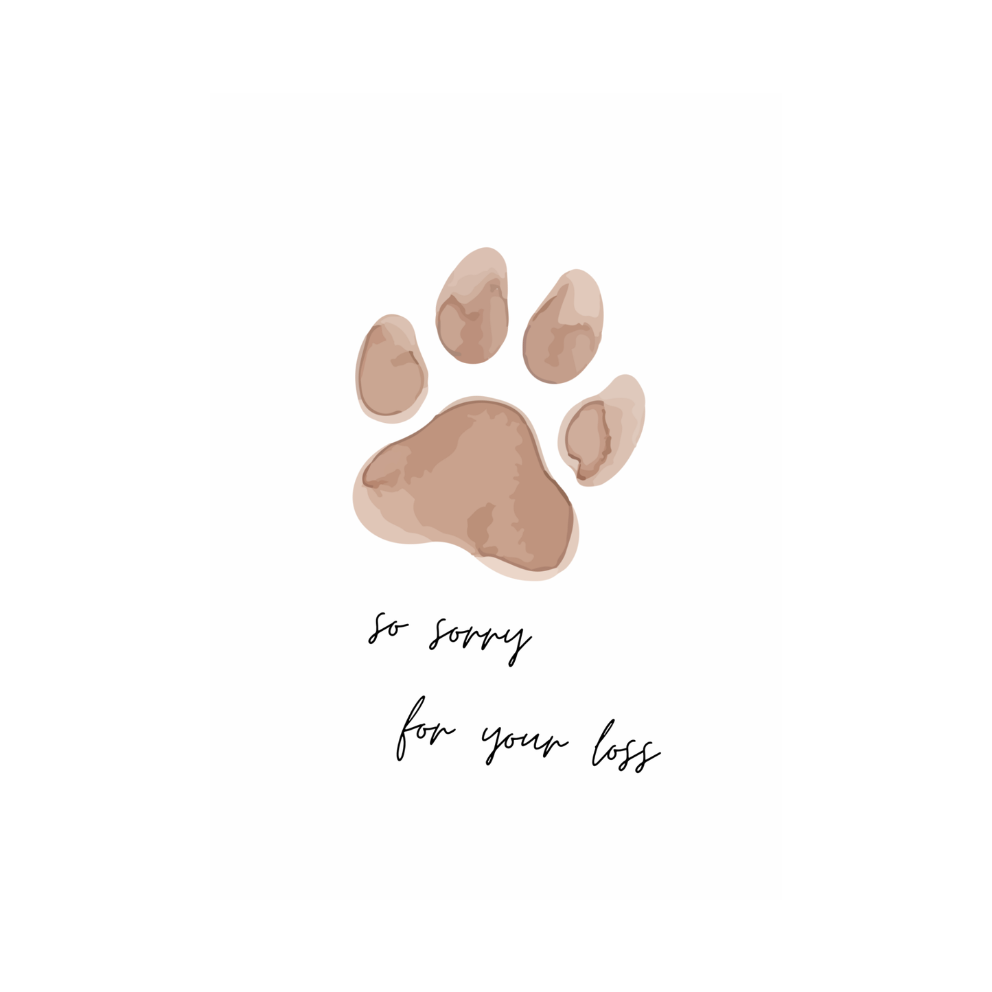 Dog Sympathy Cards Pack of 4 Pet Loss Illustration Set