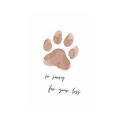 Dog Sympathy Cards Pack of 4 Pet Loss Illustration Set
