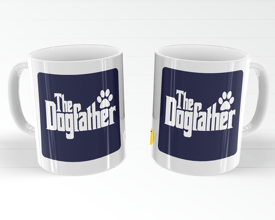 'THE DOGFATHER' Mug - Paw Print Design