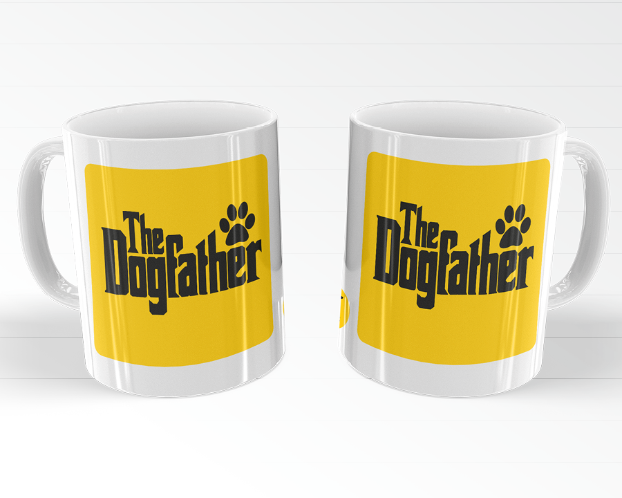 'THE DOGFATHER' Mug - Paw Print Design
