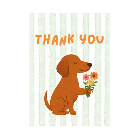 Dog Thank You Cards Pack of 4 Charming Illustrated Designs