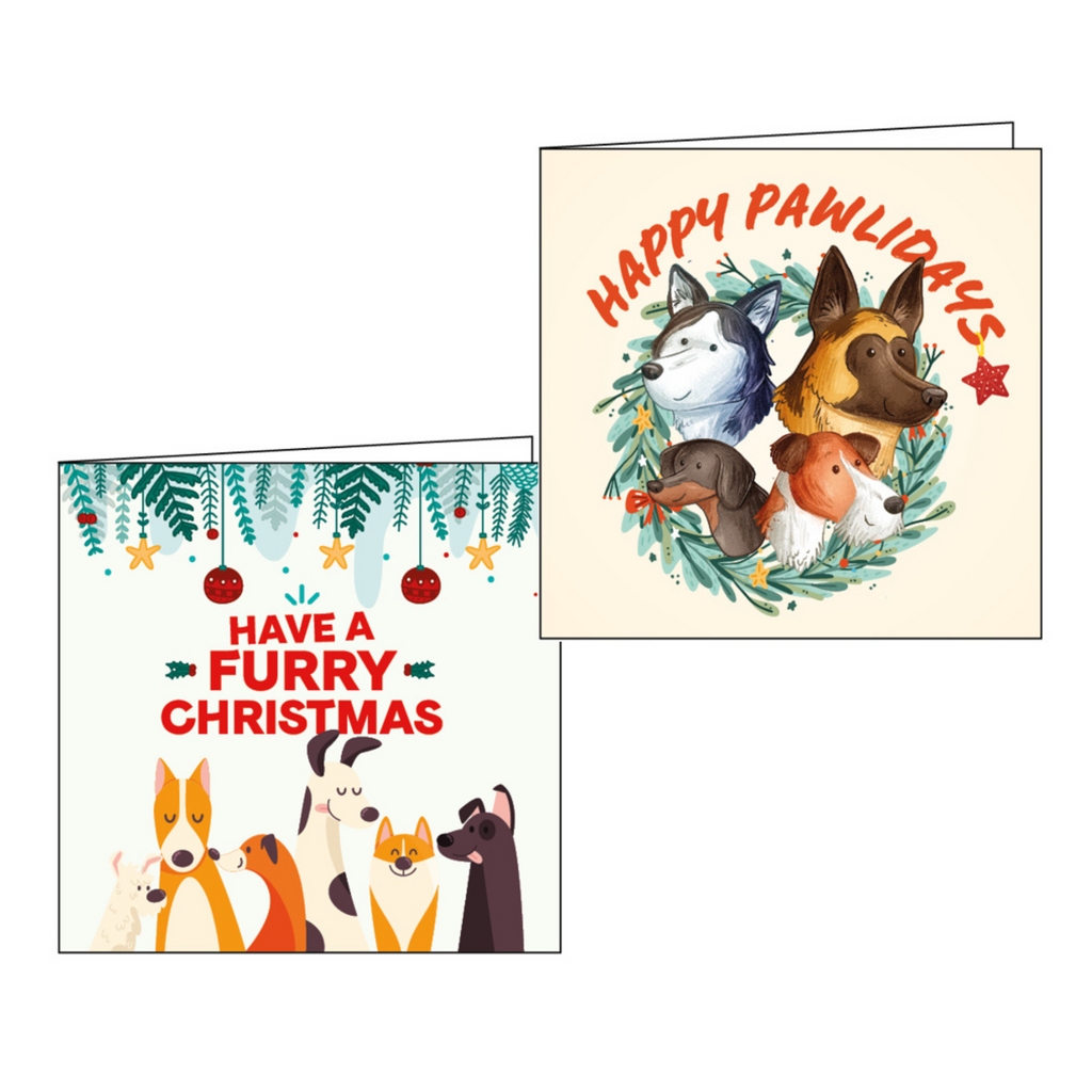 Christmas Cards Pack of 12 with Cute Dog Illustrations Dogs Trust Shop
