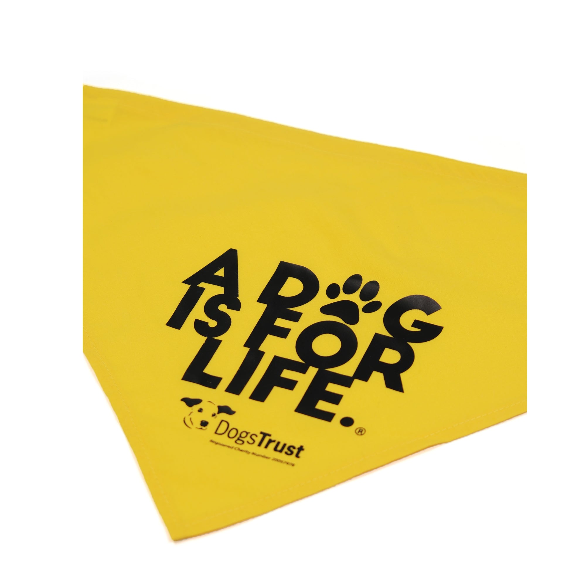 A Dog Is For Life' Bandana - Dog Bandana With Paw Print Design