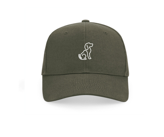 Unisex Dog Lovers Peaked Baseball Cap - Embroidered Dog Outline