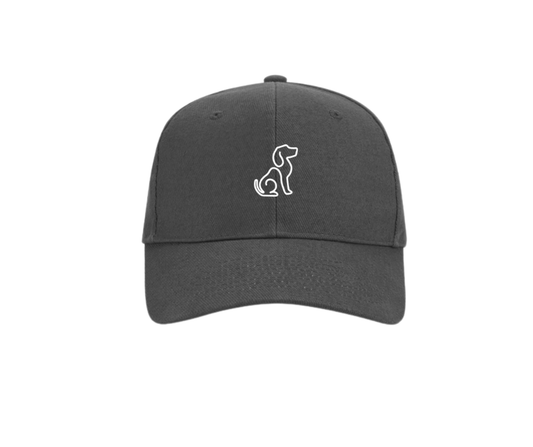Unisex Dog Lovers Peaked Baseball Cap - Embroidered Dog Outline