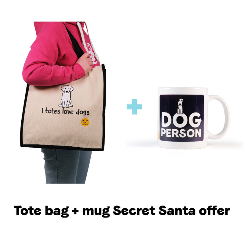 Secret Santa Gift Bundle - Buy a Dog Lover Tote Bag & Mug Set and Save!