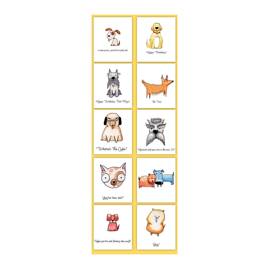 Doggy Blank Cards - Pack of 10 Cards with Cute Dog Designs