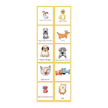 Doggy Blank Cards - Pack of 10 Cards with Cute Dog Designs