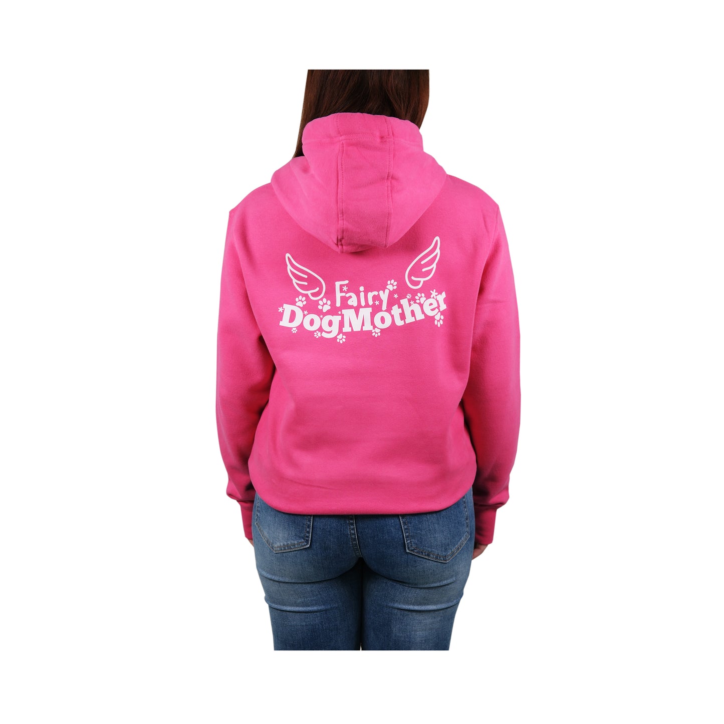 Women's 'Fairy Dogmother' Hoodie - Fairy Wings Print Design On Back