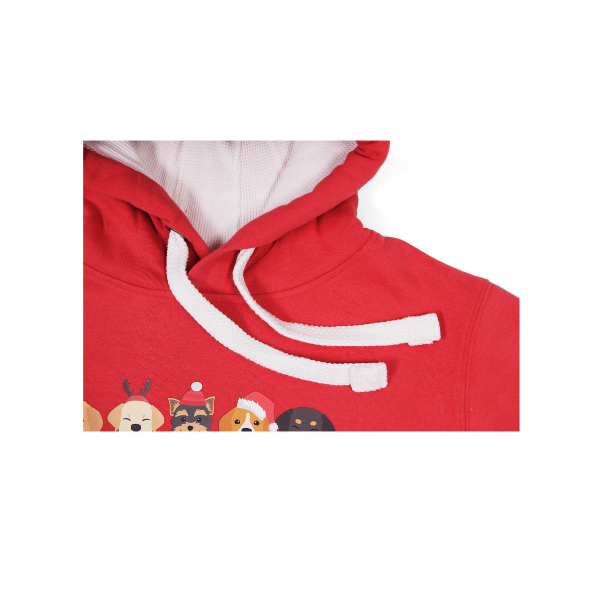 Unisex 'Happy Pawlidays' Hoodie - Dogs in Santa Hats Print Design