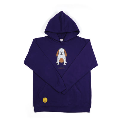 Kids 'Brown Dog' Hoodie - Cute Printed Dog Design with 'Woof' Slogan