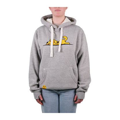 Unisex 'Lazy Dog' Hoodie - Yellow Coloured Dog Print Design