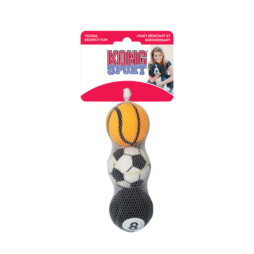 Kong Sports Balls - Pack of 3 Rubber Dog Balls