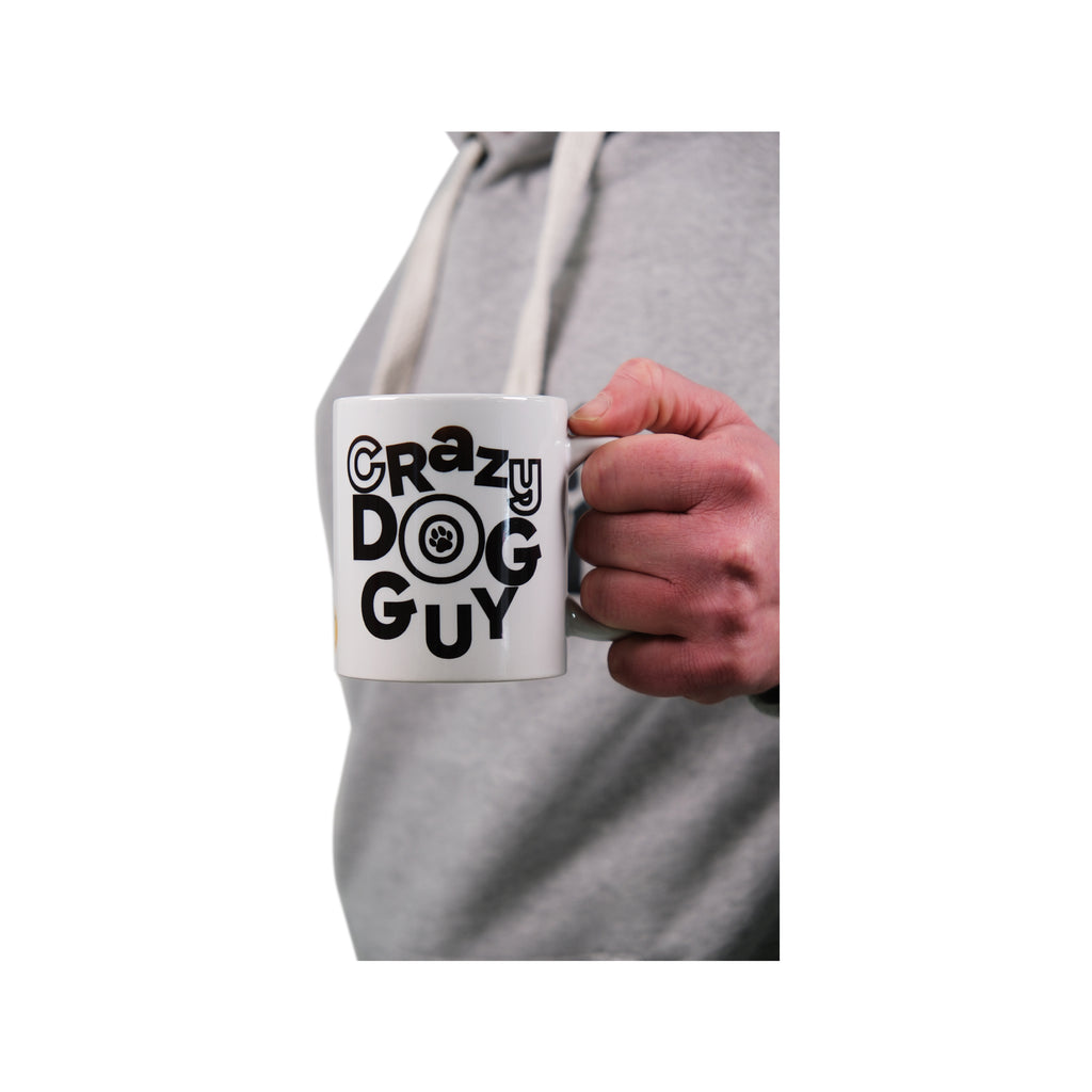 Crazy Dog Guy Mug - Printed Slogan With Paw Design