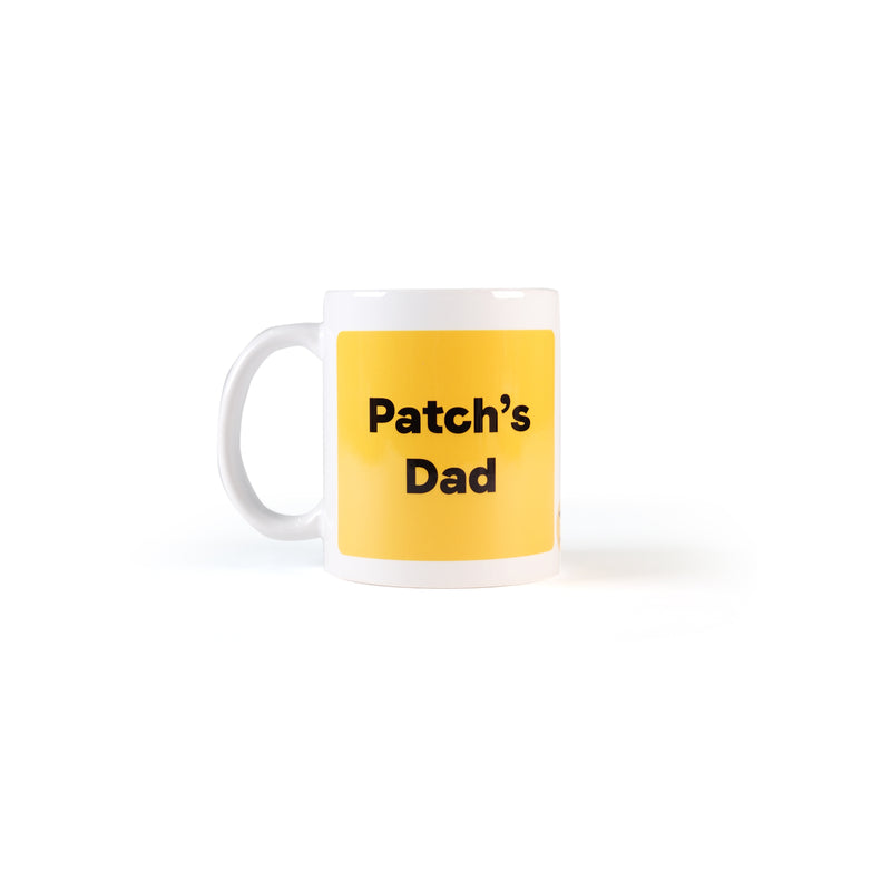 Personalised 'Dog's Name Dad' Mug - Dog's Name with Paw Heart Design