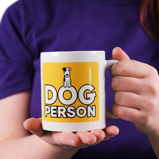 'Dog Person' Mug - Printed Slogan with Cute Dog Design