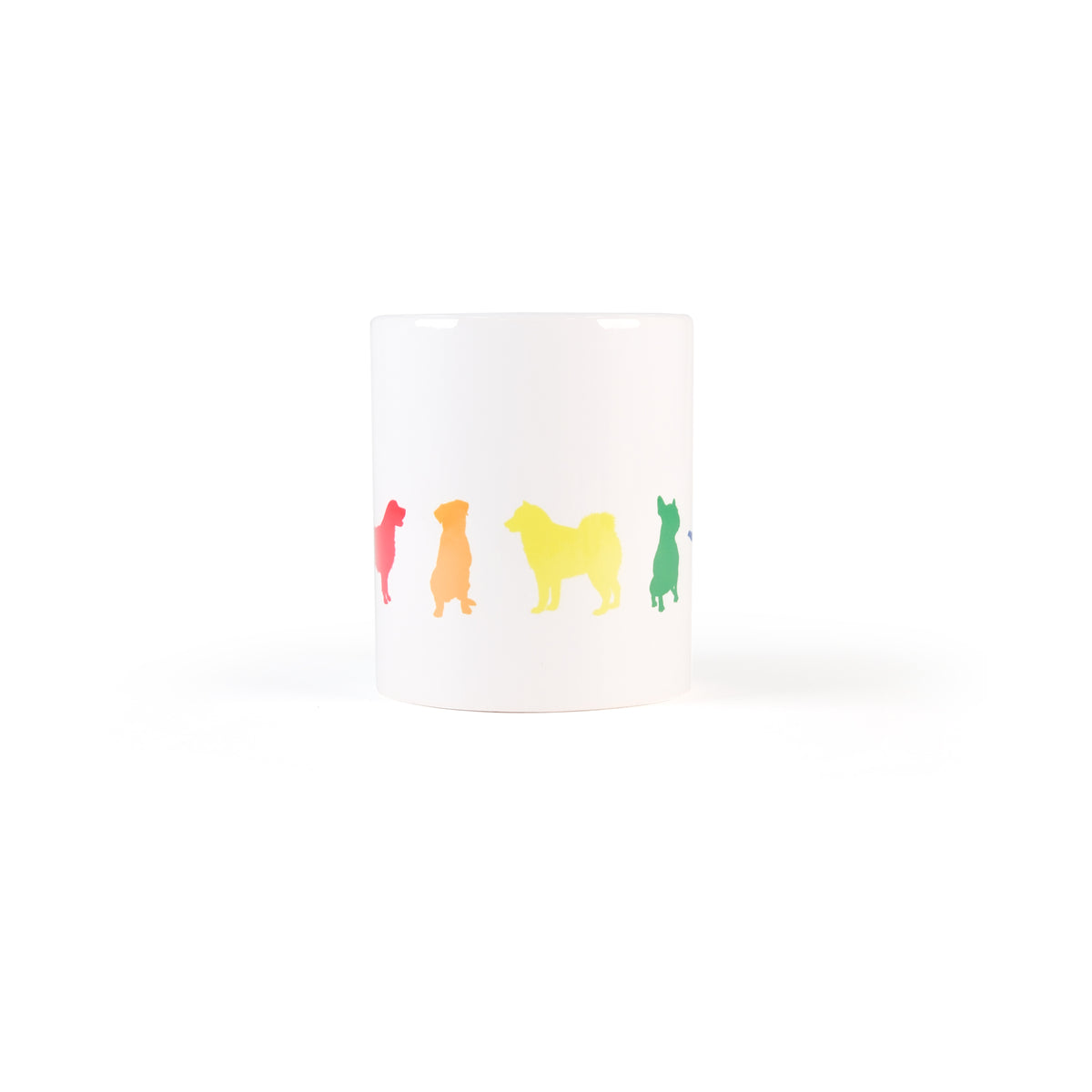 Rainbow Dogs' Mug - Six Dog Rainbow Print Design