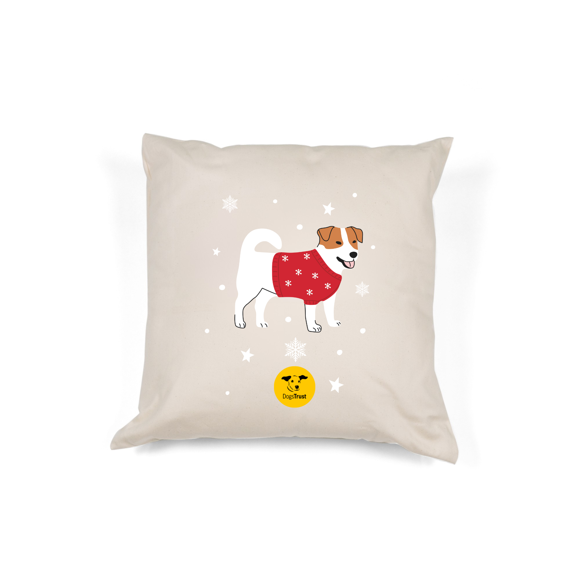 Christmas Cushion – Christmas Jack Russell Dog