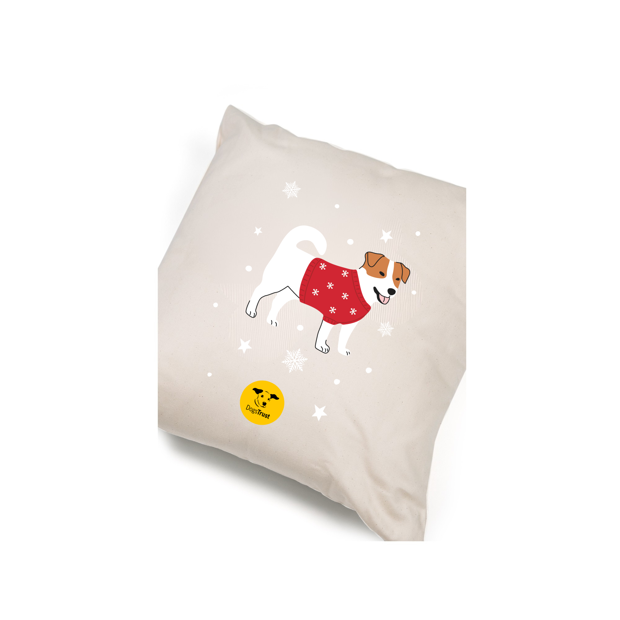 Christmas Cushion – Christmas Jack Russell Dog