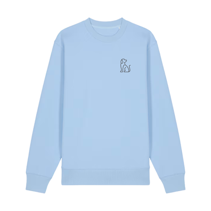 Crewneck Sweatshirt - Blue Soul - Minimalist Dog Design - Unisex
