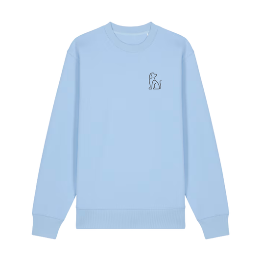 Crewneck Sweatshirt - Blue Soul - Minimalist Dog Design - Unisex