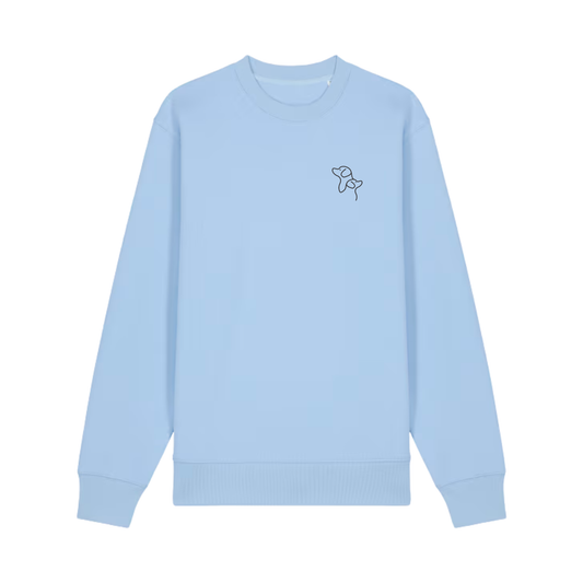 Crewneck Sweatshirt - Blue Soul - Embroidered Dog Duo Design - Unisex