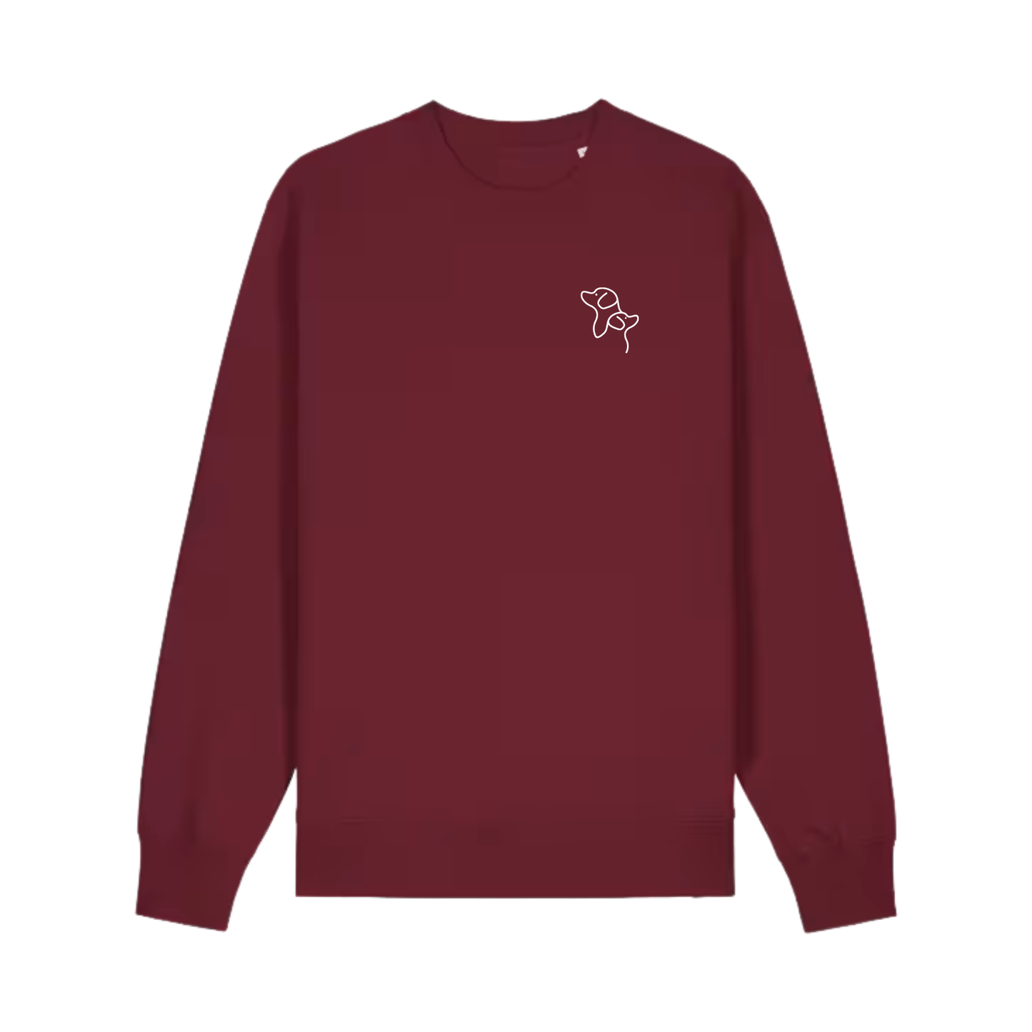 Unisex Dog Lover Crewneck Sweater – Embroidered Dog Duo Design