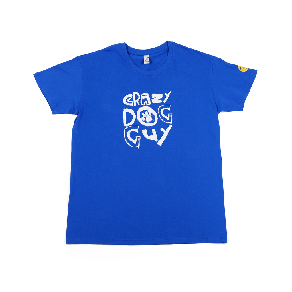 Men's 'Crazy Dog Guy' T-Shirt - Printed Slogan with Paw Design